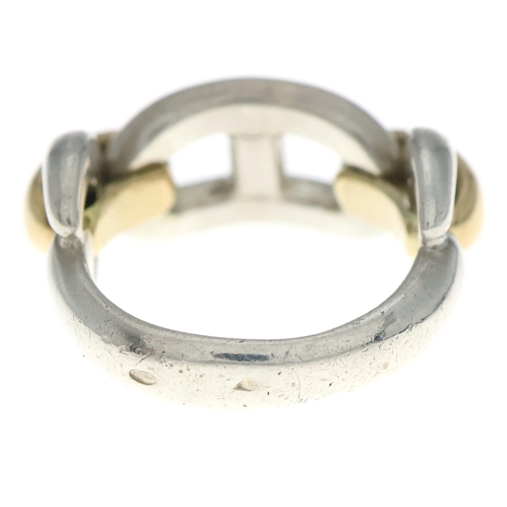 HERMES(エルメス) シェーヌダンクルコンビリング 指輪 イエローゴールド/シルバー 750YG×Ag925