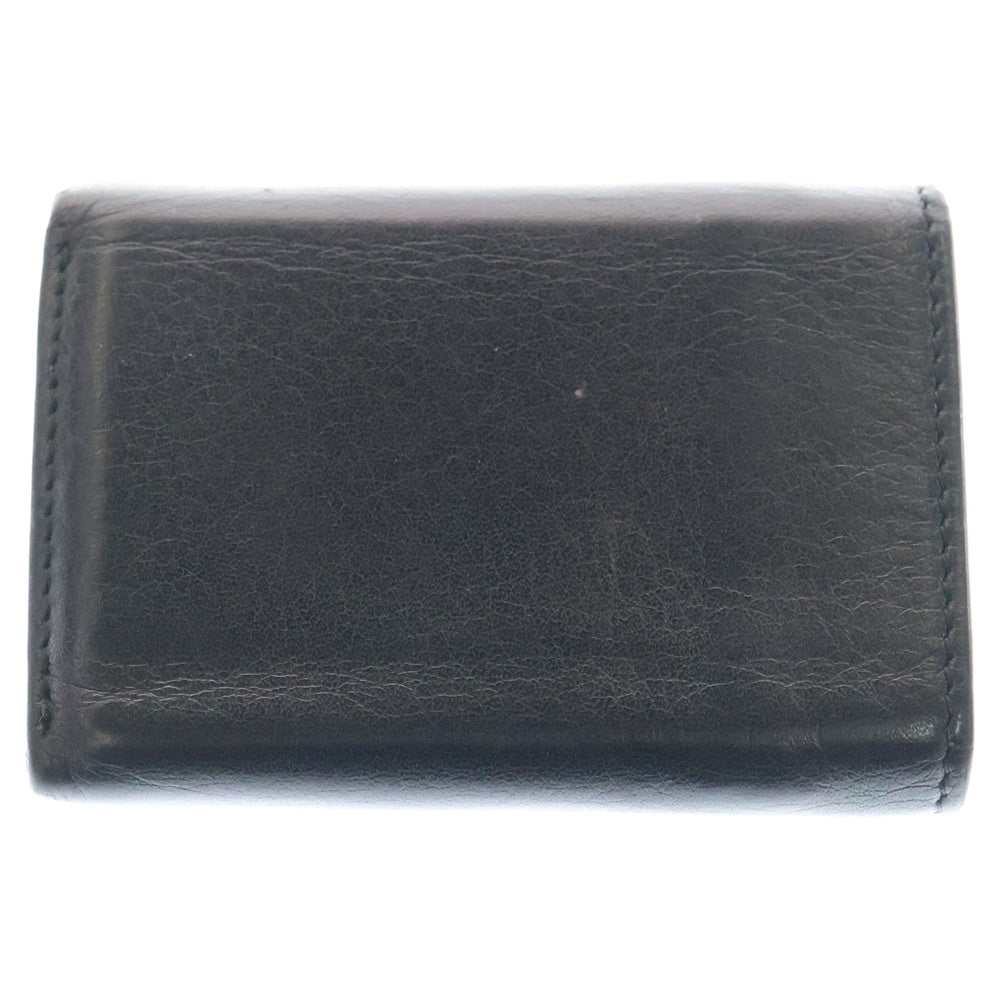 BALENCIAGA(バレンシアガ) ペーパーミニウォレット 三つ折り財布 コインケース ブラック レザー 391446