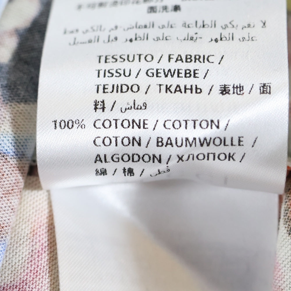 GUCCI(グッチ) GARDEN ガーデン バックロゴ アニマル フローラル 総柄プリント クルーネック 半袖Tシャツ カットソー マルチカラー グリーン/オレンジ 606155