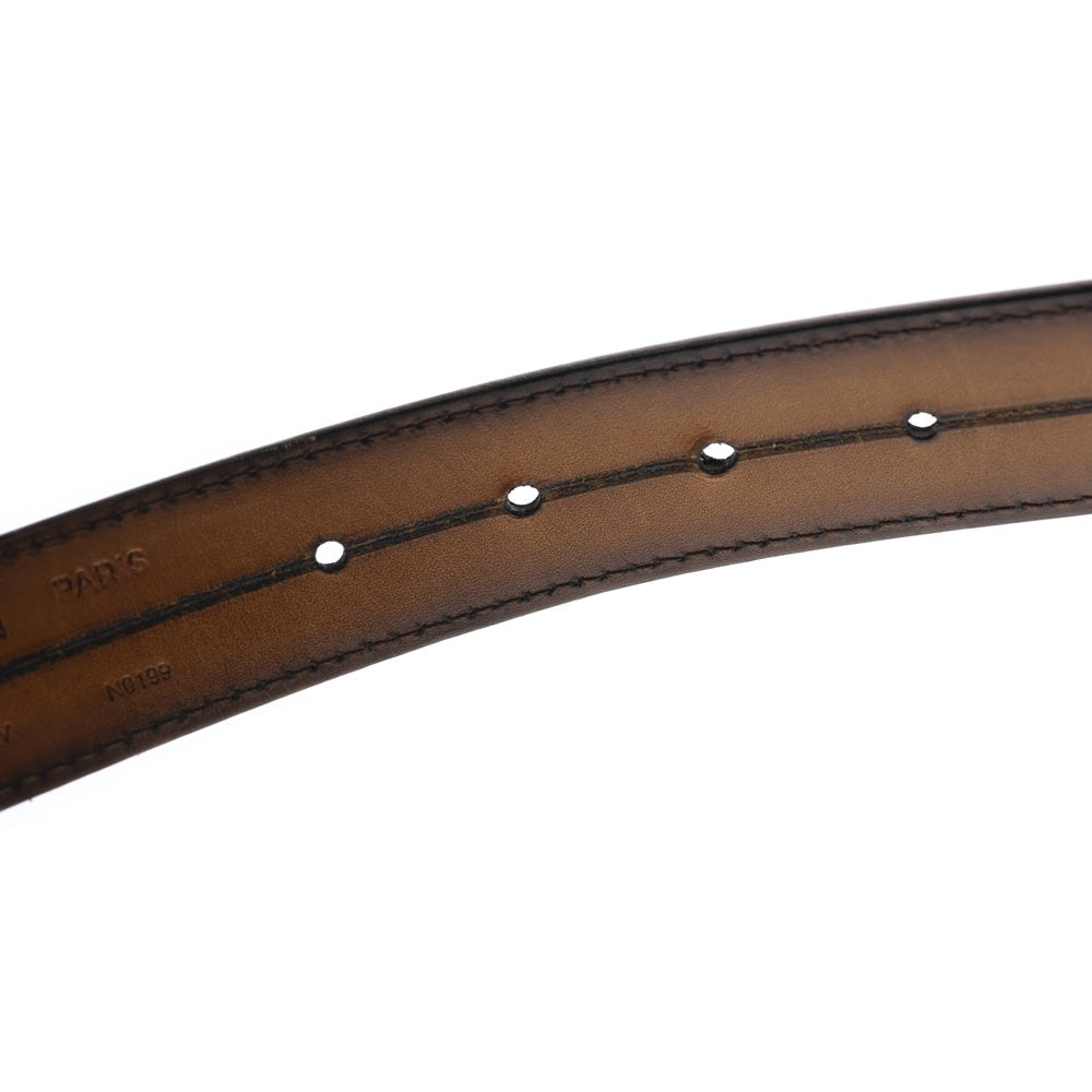 Berluti(ベルルッティ) カリグラフィー Bバックル グレー×ブラウン