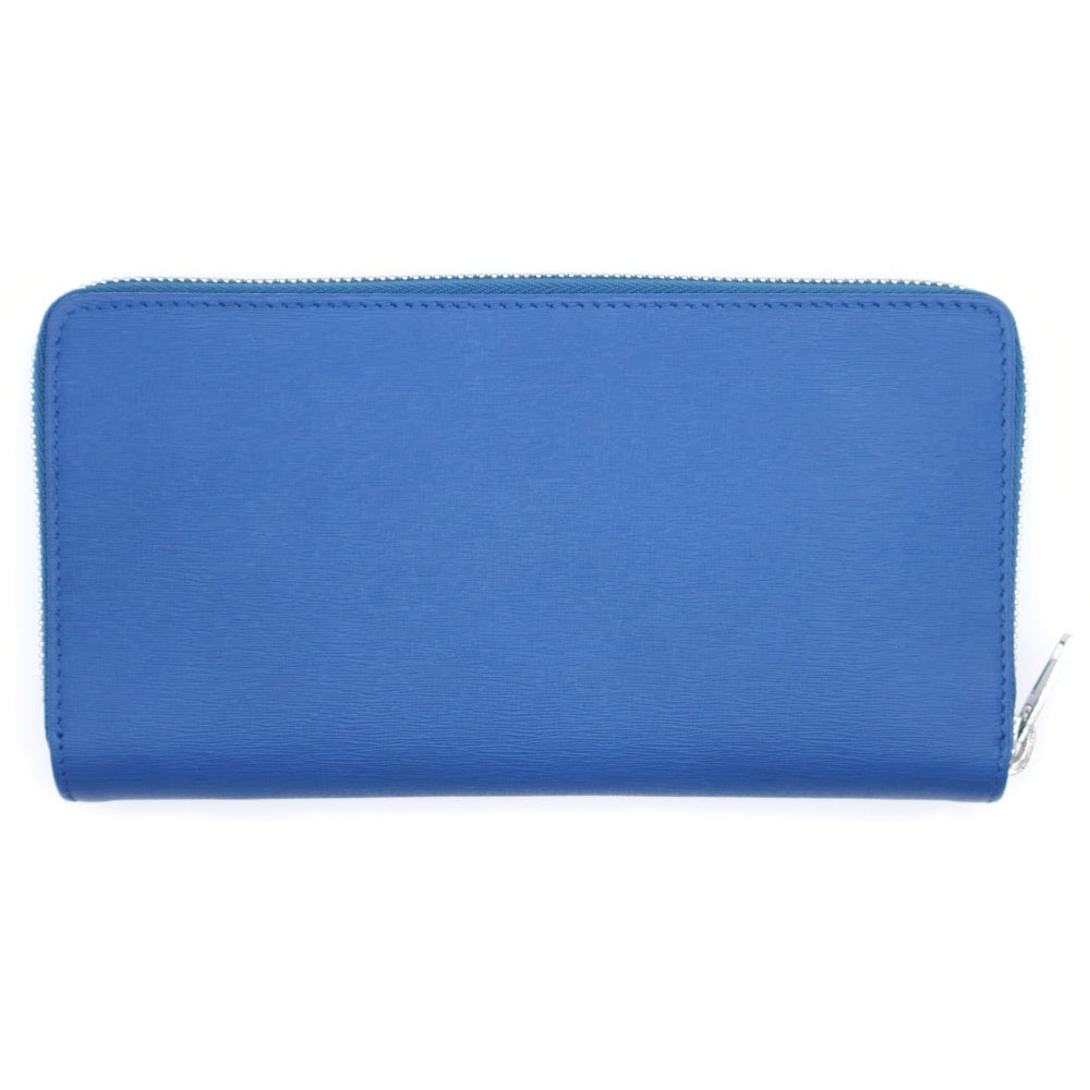BALENCIAGA(バレンシアガ) エッセンシャル ラウンドジップ 長財布 ブルー レザー 392124