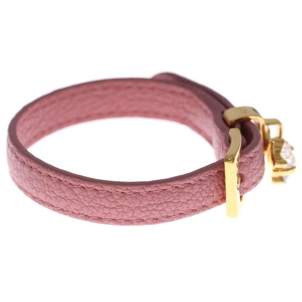miumiu(ミュウミュウ) ブレスレット ビジュー レザー ピンク アクセサリー
