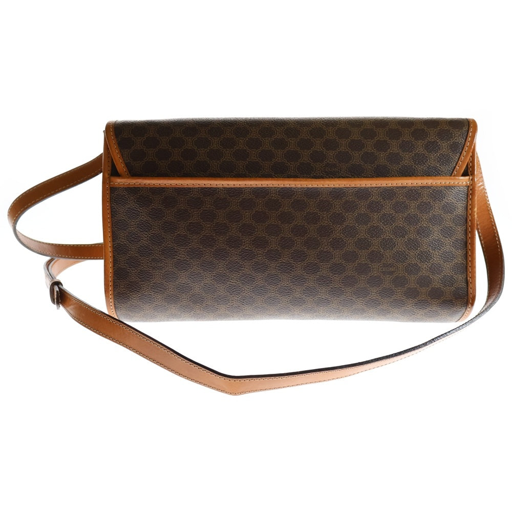 CELINE(セリーヌ) マカダム ショルダーバッグ ブラウン PVCレザー