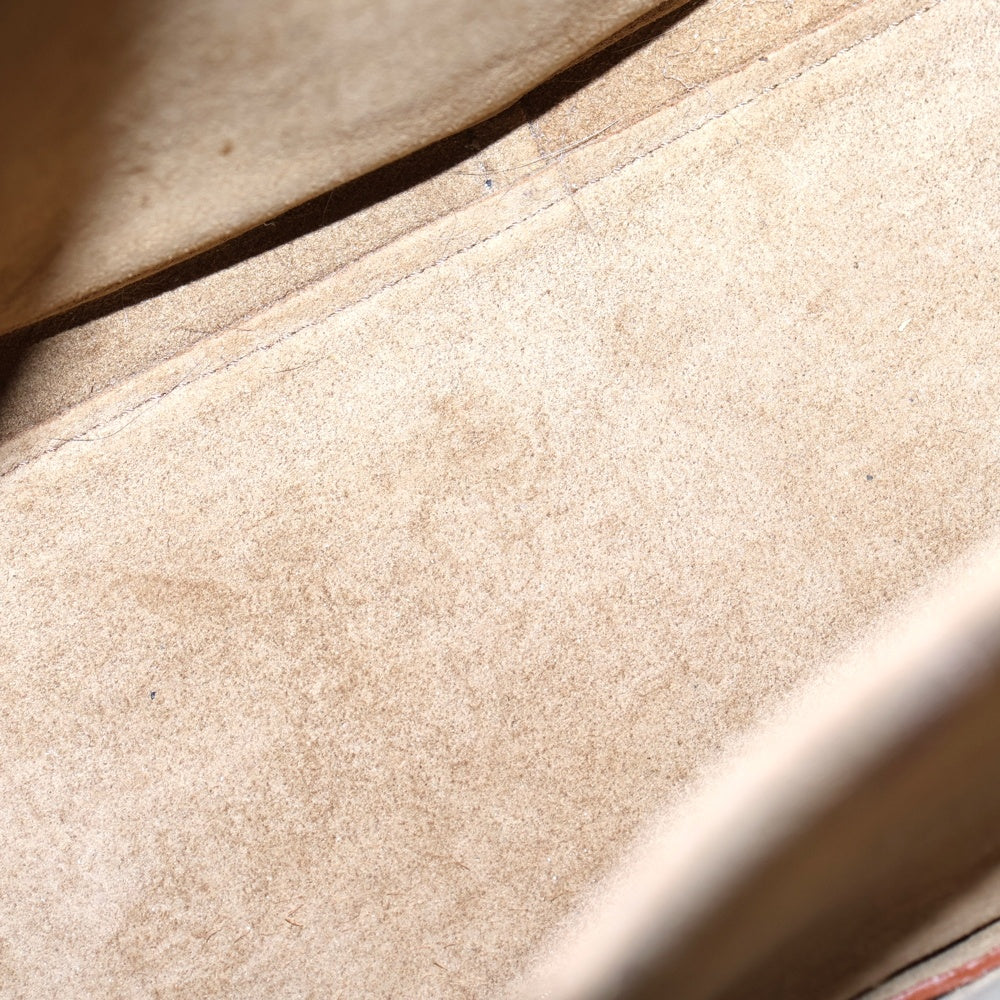 LOEWE(ロエベ) ゲート トップ ハンドル ハンドバッグ ショルダーバッグ ベージュ×ブラウン レザー×キャンバス ゴールド金具 レディース