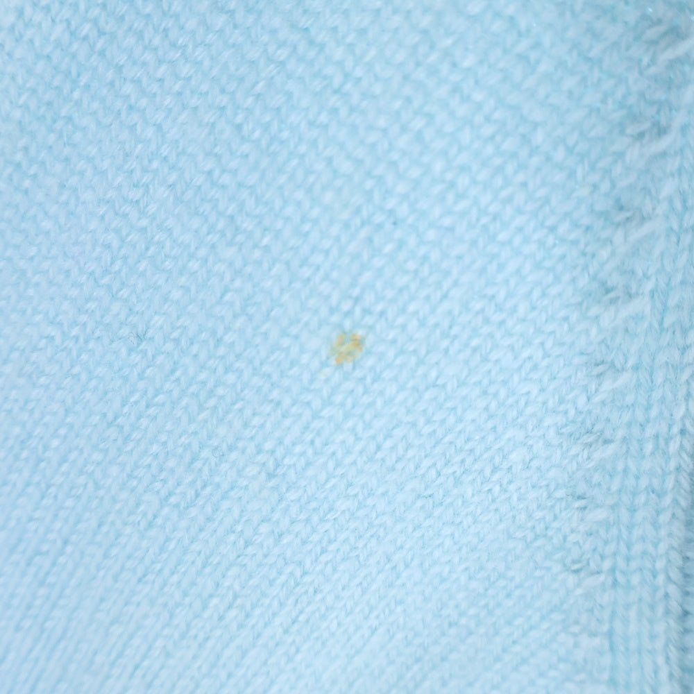 CHANEL(シャネル) 95AW ココマークボタン バイカラー カシミヤニット クルーネック カーディガン ジャケット ライトブルー/パープル レディース PO5223VO0244