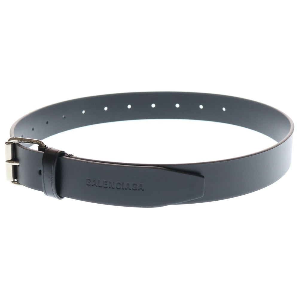 BALENCIAGA(バレンシアガ) ウエストレザーベルト ブラック レザー 674890 シルバー金具