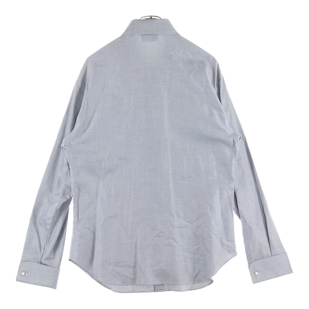 EMPORIO ARMANI(エンポリオアルマーニ) 千鳥格子 チェック総柄 コットン 長袖シャツ グレー