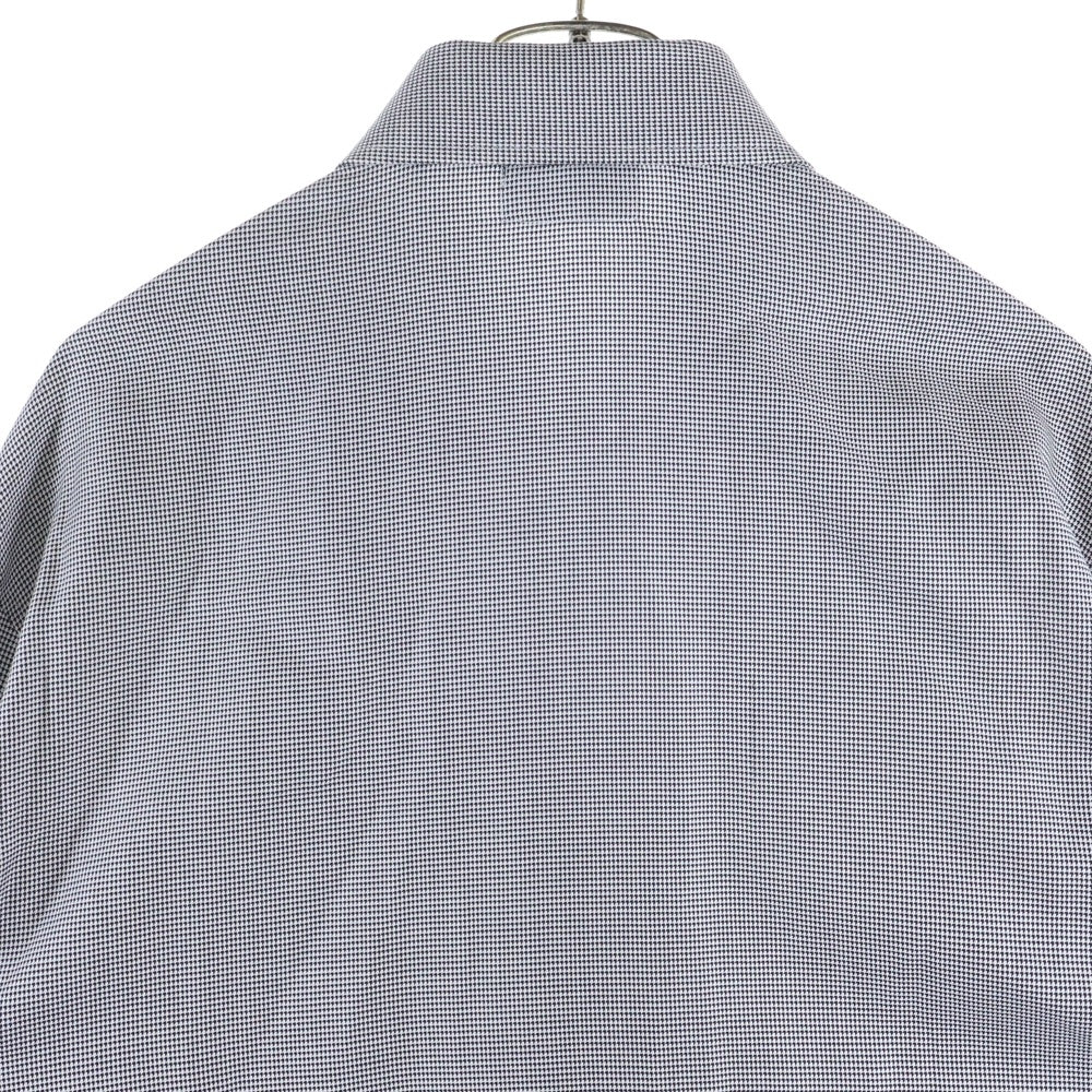 EMPORIO ARMANI(エンポリオアルマーニ) 千鳥格子 チェック総柄 コットン 長袖シャツ グレー