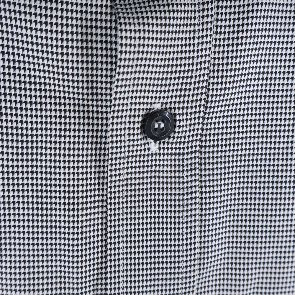 EMPORIO ARMANI(エンポリオアルマーニ) 千鳥格子 チェック総柄 コットン 長袖シャツ グレー