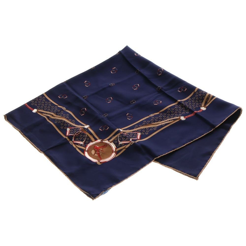 GUCCI(グッチ) スカーフ ネイビー シルク レディース