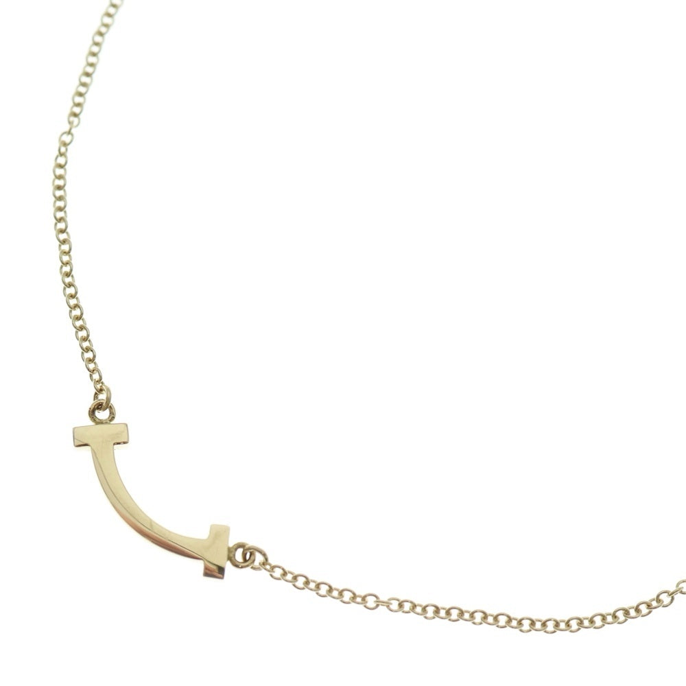 TIFFANY & Co.(ティファニー) Tスマイル ミニ ネックレス Au750 K18 YG イエローゴールド レディース