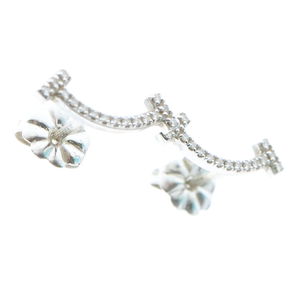 TIFFANY&Co(ティファニー) Tスマイル ダイヤ ピアス イヤーアクセサリー シルバー Au750WG 1.6g