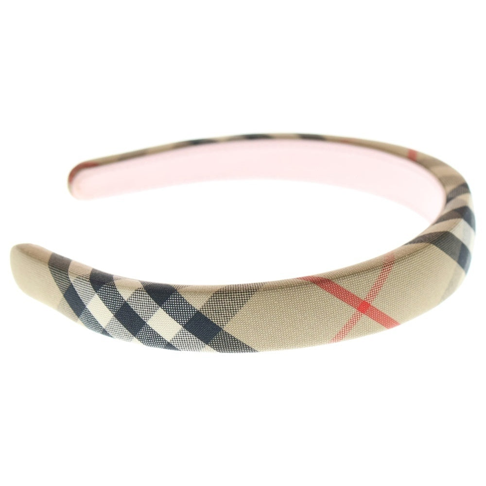 BURBERRY バーバリー カチューシャ ノバチェック BURBERRY(バーバリー) ノバチェック カチューシャ ベージュ レザー