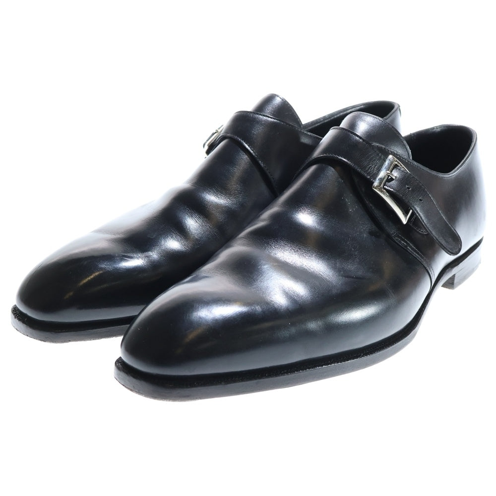 Crockett&Jones(クロケットアンドジョーンズ) SAVILE サヴィル シングルモンク ストラップ レザー ドレス ビジネス シューズ ブラック 9472