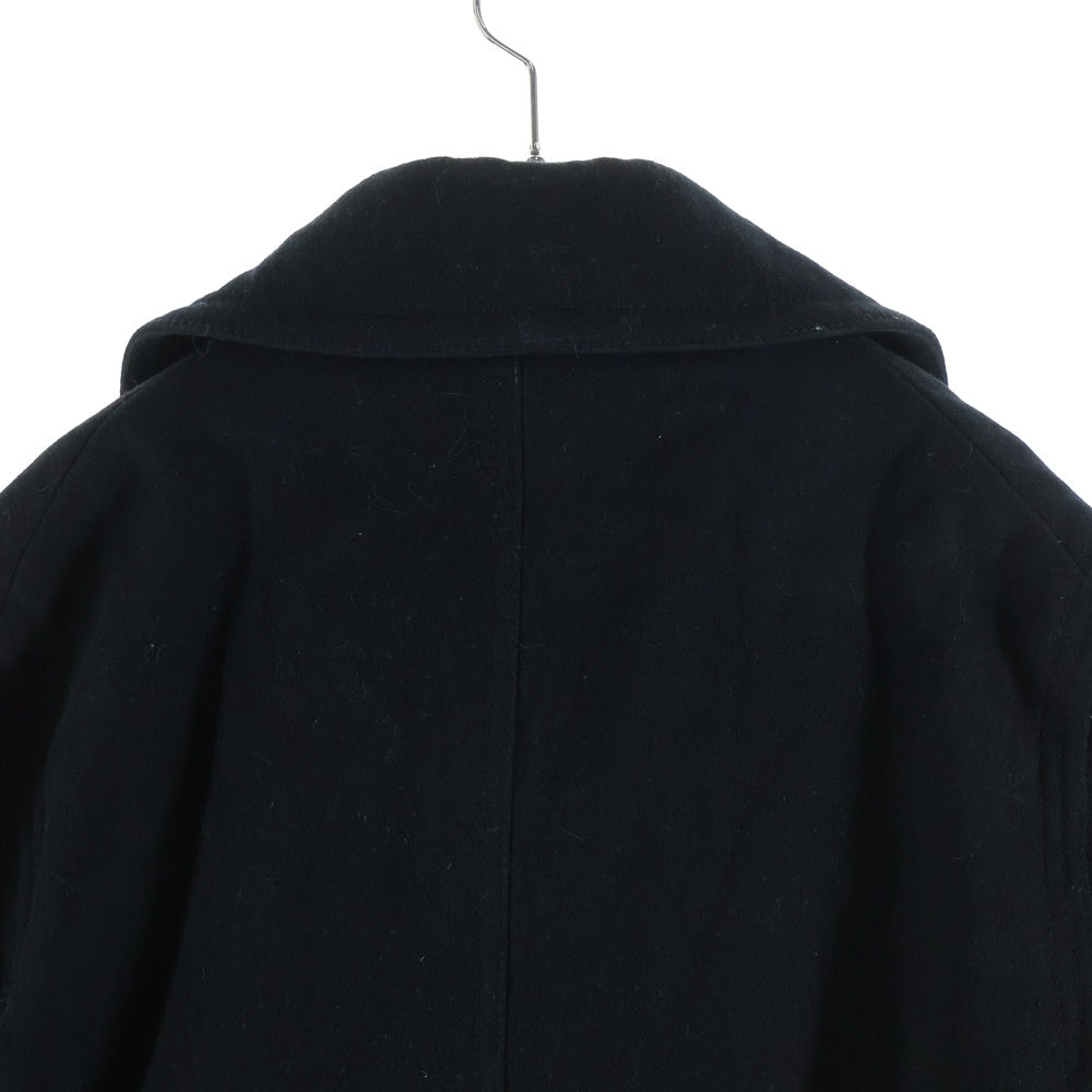 NIGEL CABOURN(ナイジェルケーボン) レザー切替ウールピーコート ブラック 8020030100