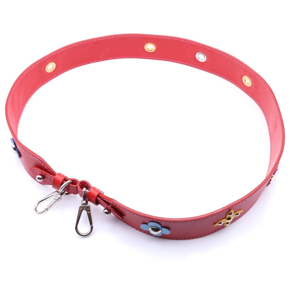 LOUIS VUITTON(ルイヴィトン) エピ フラワー ショルダーストラップ 斜め掛け 肩掛け レッド レザー J02325 レディース