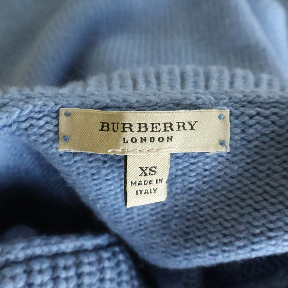 BURBERRY LONDON(バーバリーロンドン) タートルネック ウール 長袖ニット セーター ライトブルー