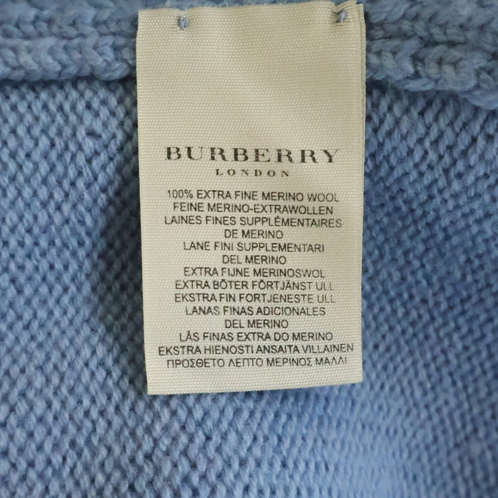 BURBERRY LONDON(バーバリーロンドン) タートルネック ウール 長袖ニット セーター ライトブルー