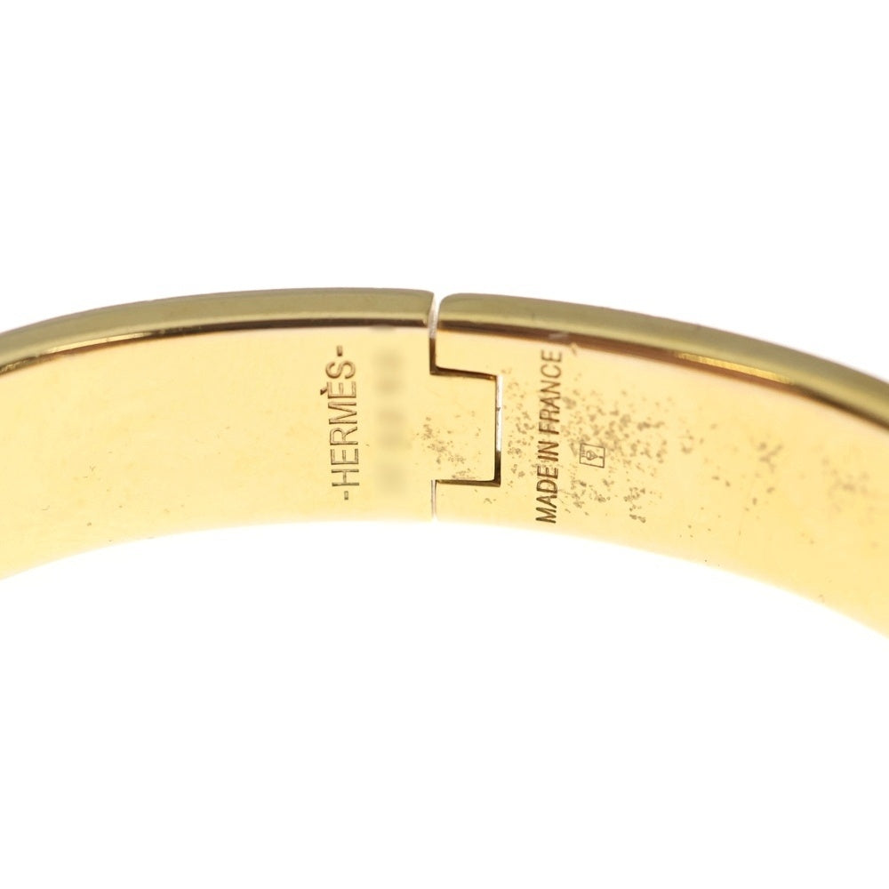 HERMES(エルメス) Hバングル クリッククラックPM バングル ブレスレット ゴールド×ベージュ レディース