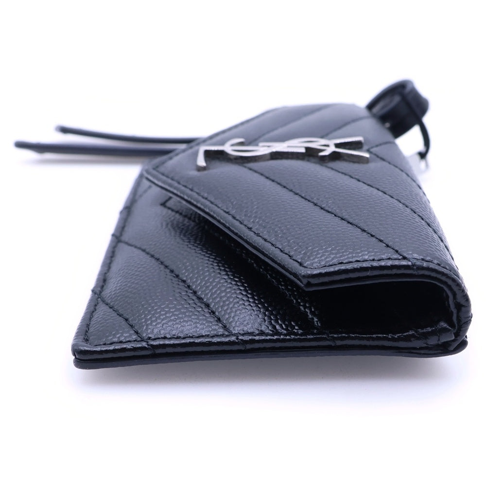 YVES SAINT LAURENT(イヴサンローラン) カサンドラ 二つ折り財布 フラグメントケース 小銭入れ ブラック レザー 612808 レディース