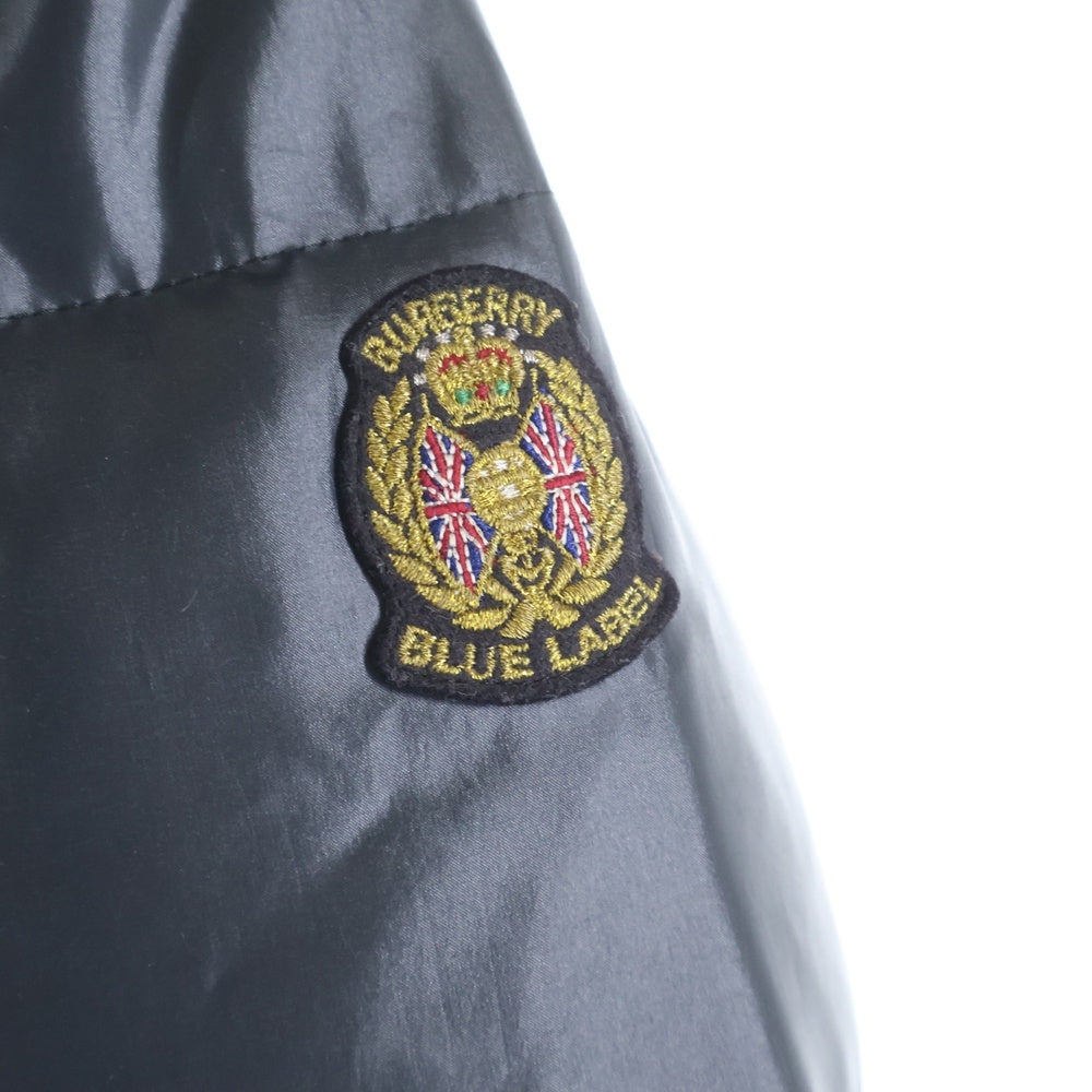 BURBERRY BLUE LABEL(バーバリーブルーレーベル) フーデッドダウンジャケット ブラック ポリエステル FCF16-630-09 レディース