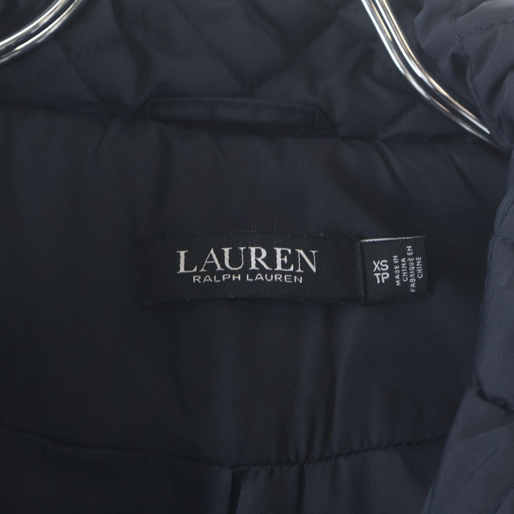RALPH LAUREN PURPLE LABEL(ラルフローレン パープルレーベル) キルティング フーデッドコート ブラック レディース