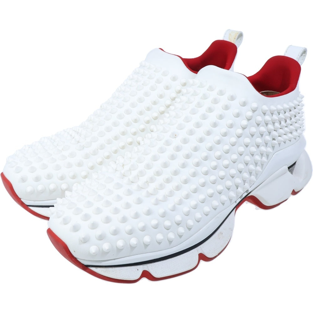 CHRISTIAN LOUBOUTIN(クリスチャンルブタン) SPIKE-SOCK スパイクソック スタッズ ローカットシューズ スニーカー ホワイト/レッド