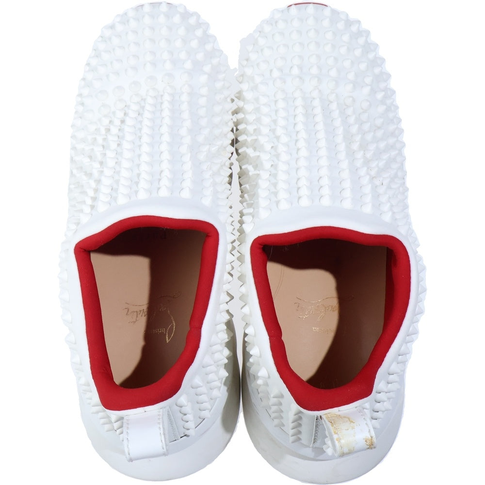 CHRISTIAN LOUBOUTIN(クリスチャンルブタン) SPIKE-SOCK スパイクソック スタッズ ローカットシューズ スニーカー ホワイト/レッド