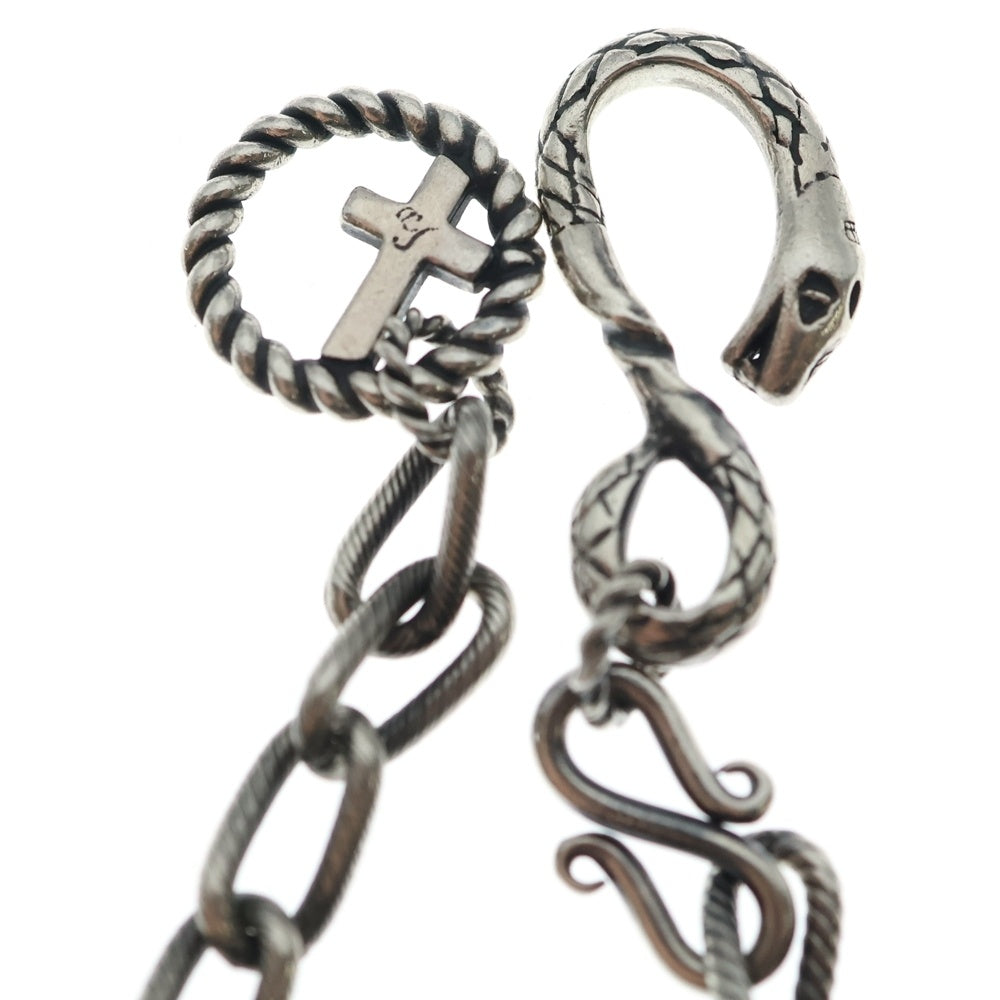 GALCIA(ガルシア) PENDANT CHAIN SNAKE & CROSS メキシカンスネーク クロス ネックレスチェーン シルバー