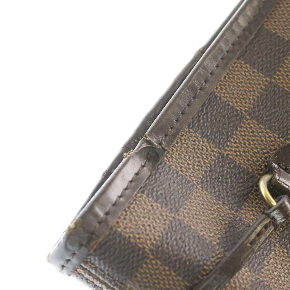 LOUIS VUITTON(ルイヴィトン) ダミエ エベヌ ネヴァーフルPM トートバッグ ハンドバッグ ブラウン レザー×PVC N51109 ゴールド金具 レディース