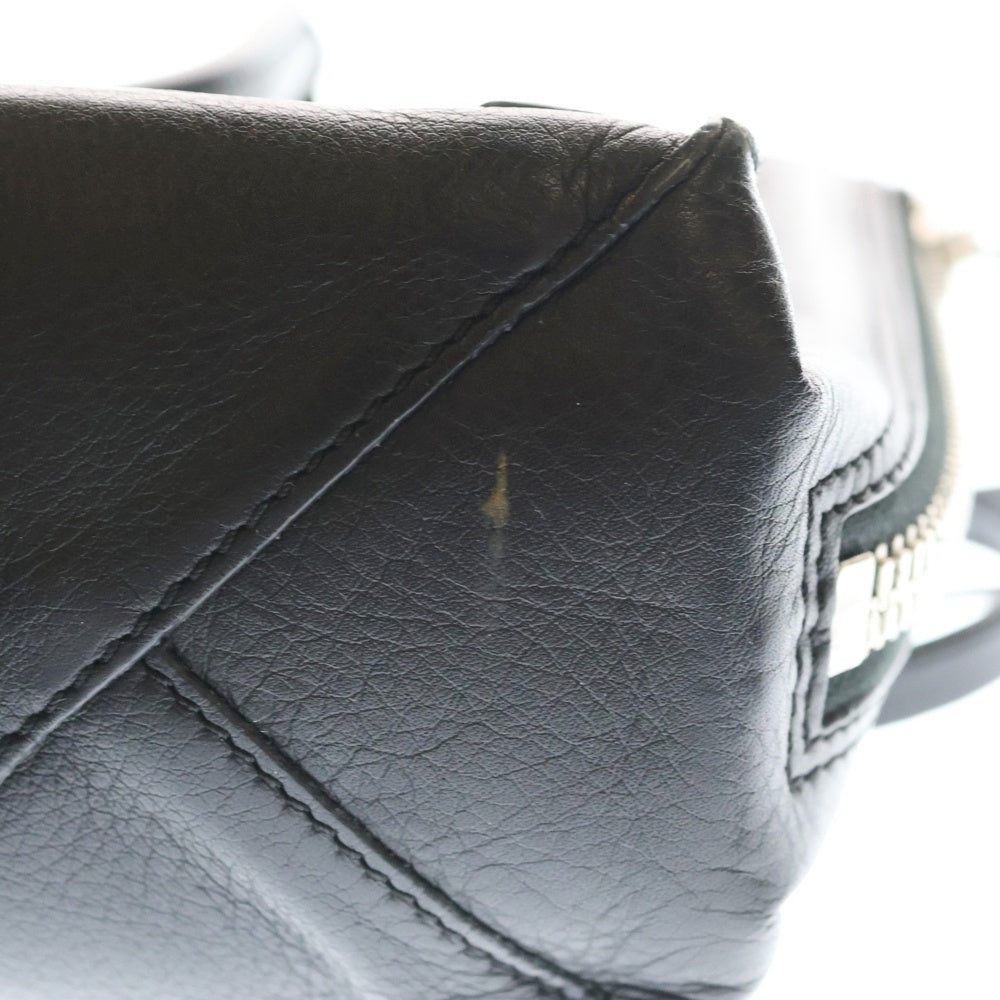 BALENCIAGA(バレンシアガ) ペーパーミニ 2WAYバッグ ショルダーバッグ ミニトートバッグ ブラック レザー 305572 シルバー金具