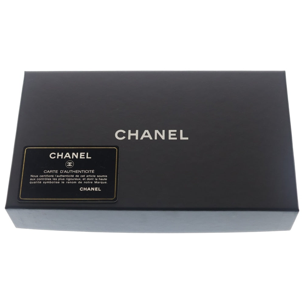 CHANEL(シャネル) ボーイシャネル ロング ジップ ウォレット 長財布 カードケース レッド ラムスキン ゴールド金具 レディース