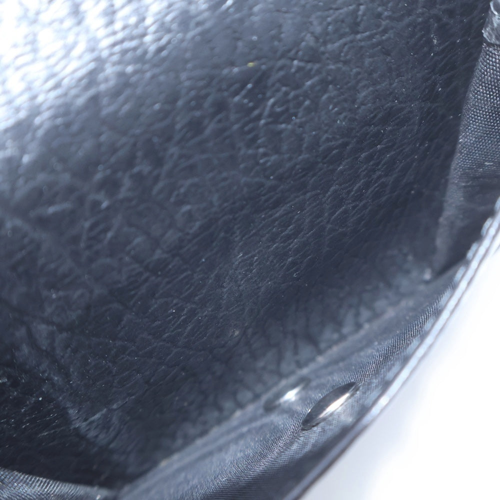 Maison Martin Margiela(メゾンマルタンマルジェラ) ポッパーウォレット 2つ折り財布 コンパクトウォレット コインケース ブラック レザー シルバー金具