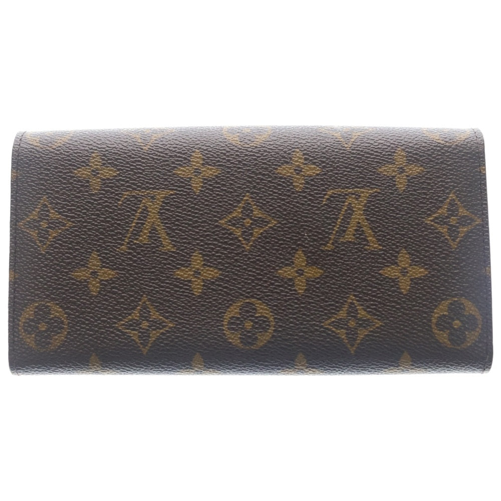 LOUIS VUITTON(ルイヴィトン) モノグラム ポルトフォイユ・サラ ロングウォレット 長財布 カードケース ブラウン レザー×PVC M61734 ゴールド金具 レディース