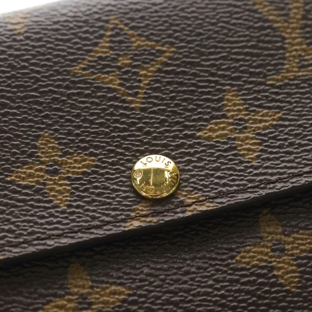 LOUIS VUITTON(ルイヴィトン) モノグラム ポルトフォイユ・サラ ロングウォレット 長財布 カードケース ブラウン レザー×PVC M61734 ゴールド金具 レディース