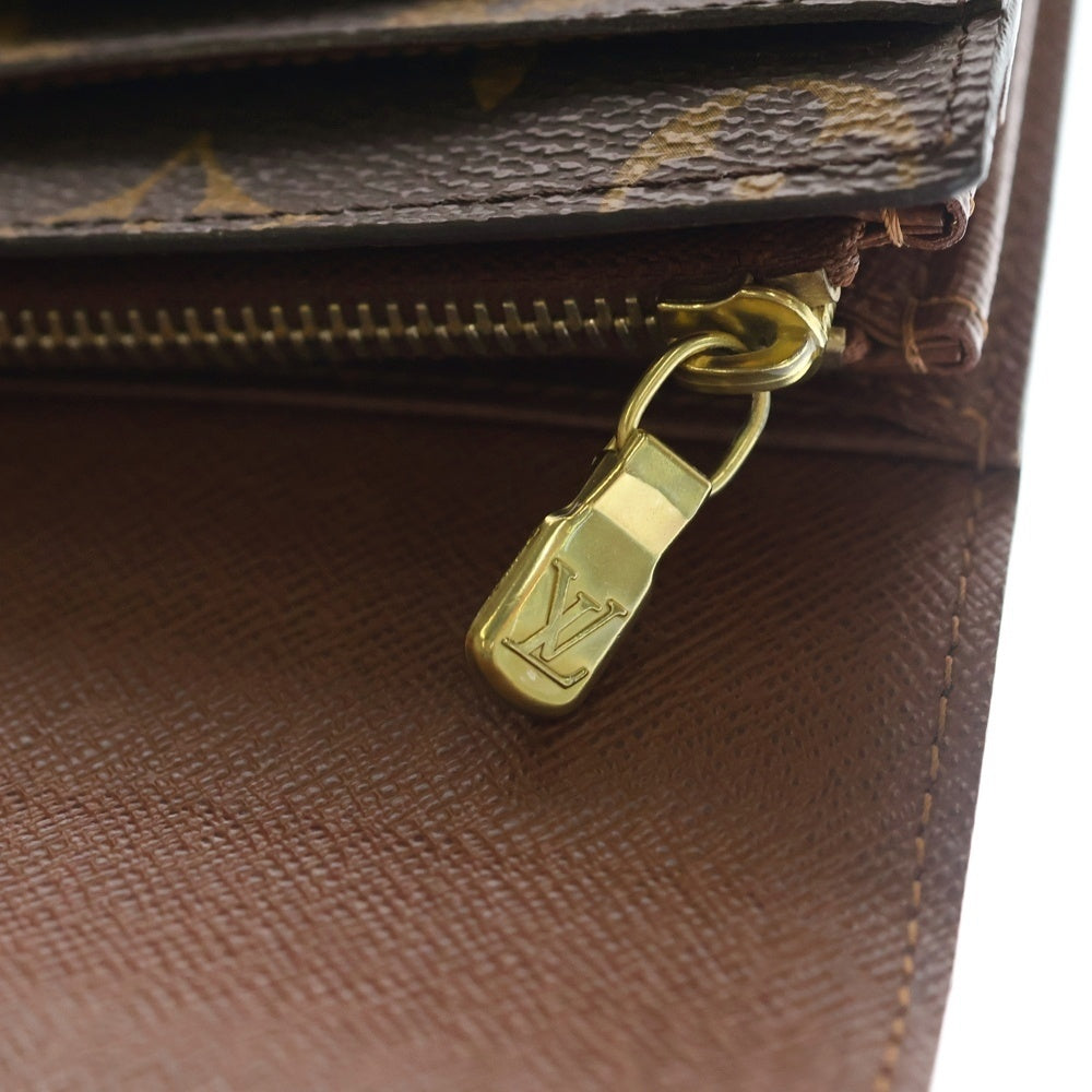 LOUIS VUITTON(ルイヴィトン) モノグラム ポルトフォイユ・サラ ロングウォレット 長財布 カードケース ブラウン レザー×PVC M61734 ゴールド金具 レディース
