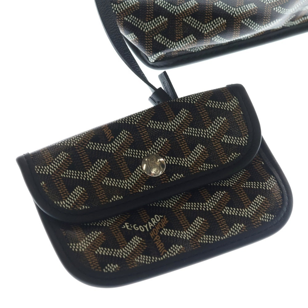 GOYARD(ゴヤール) アンジュ ミニ リバーシブル ミニバッグ ハンドバッグ トートバック ブラック PVC×レザー レディース