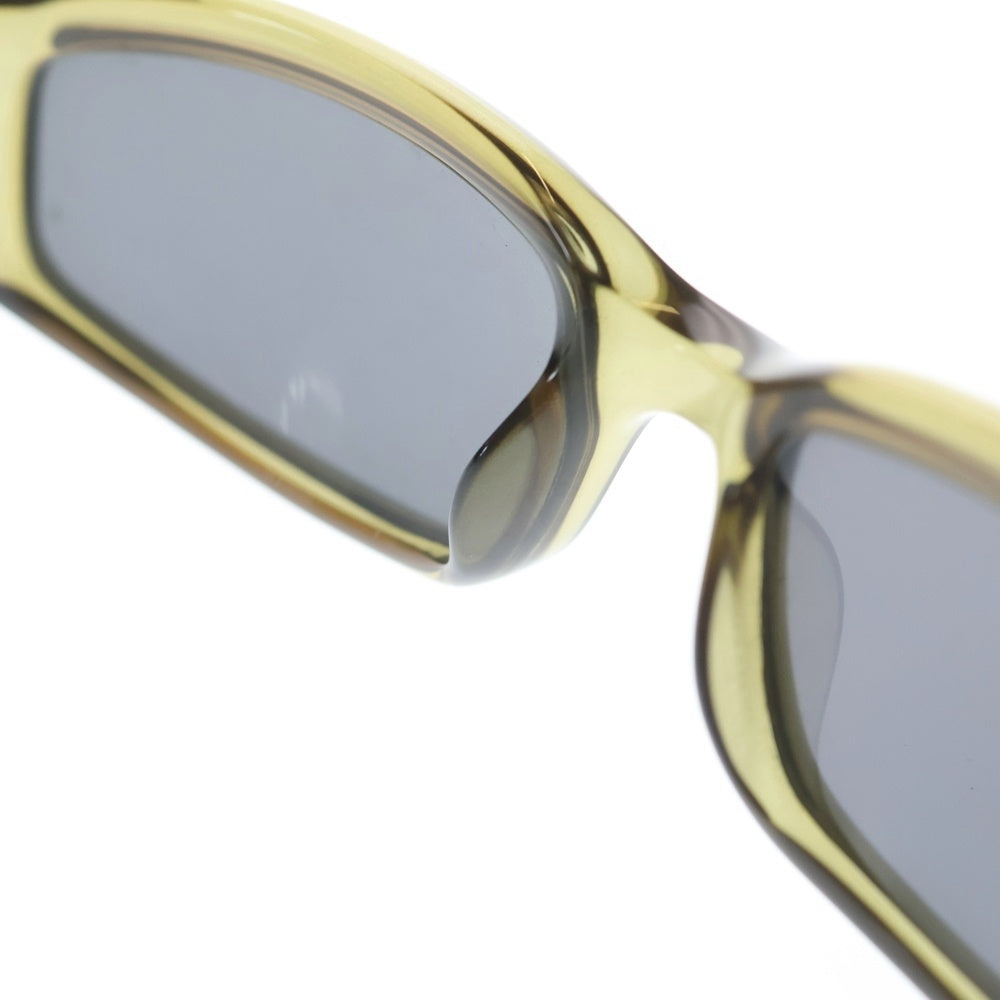 GUCCI(グッチ) テンプルロゴプレート スクエア クリアフレーム カラーレンズ サングラス メガネ 眼鏡 アイウェア カーキ GG2454/S レディース