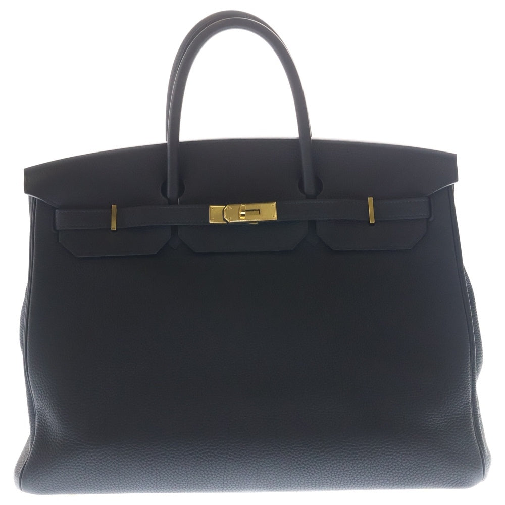 HERMES(エルメス) バーキン40 キャバン トゴ レザー ハンドバッグ ゴールド金具 ネイビー B刻印 レディース