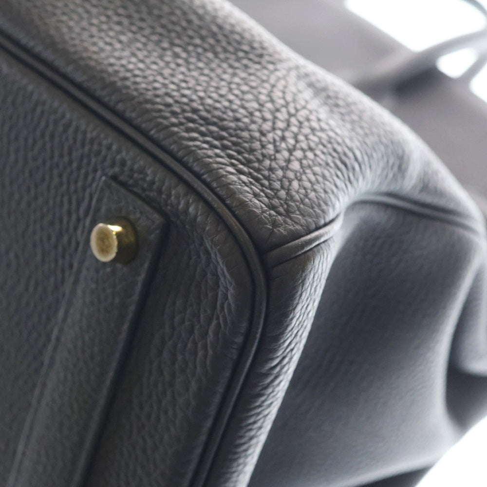 HERMES(エルメス) バーキン40 キャバン トゴ レザー ハンドバッグ ゴールド金具 ネイビー B刻印 レディース