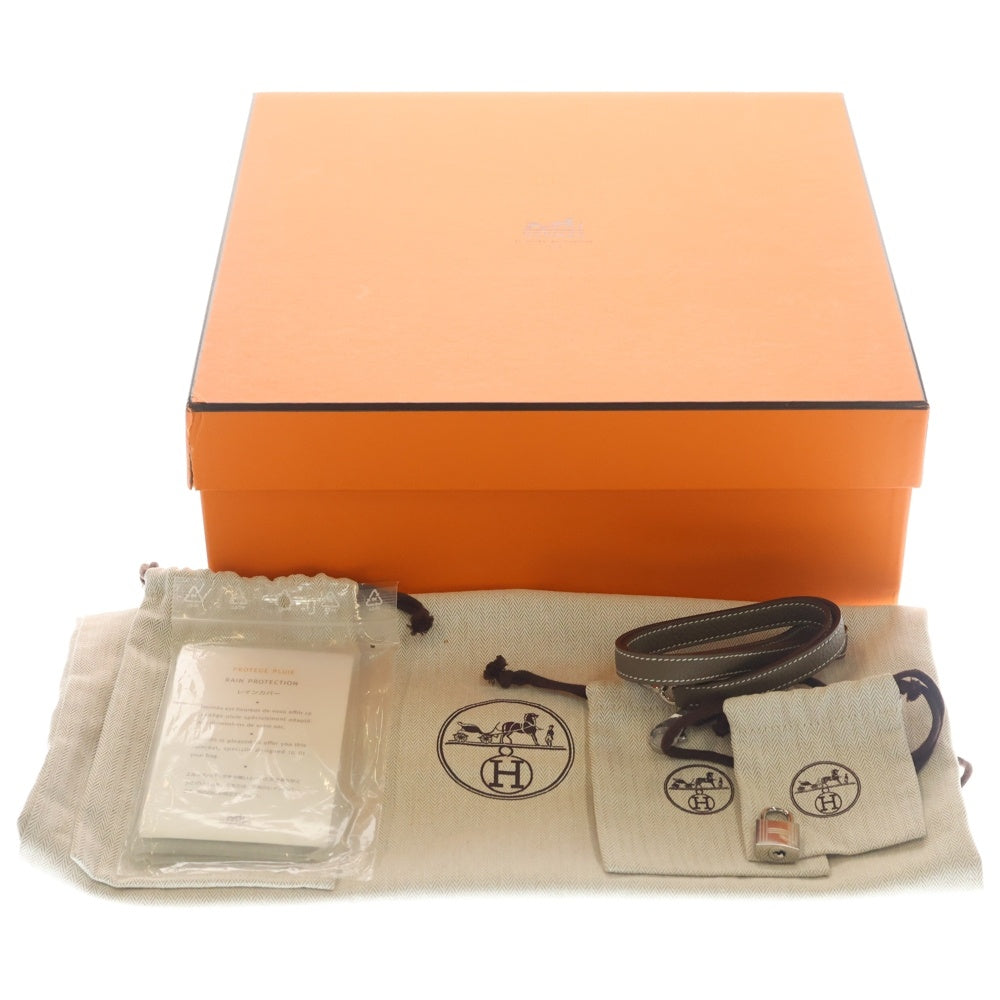 HERMES(エルメス) ボリード31 エトゥープ トリヨンクレマンス レザー 2WAY ハンド ショルダーバッグ シルバー金具 ベージュ T刻印 レディース