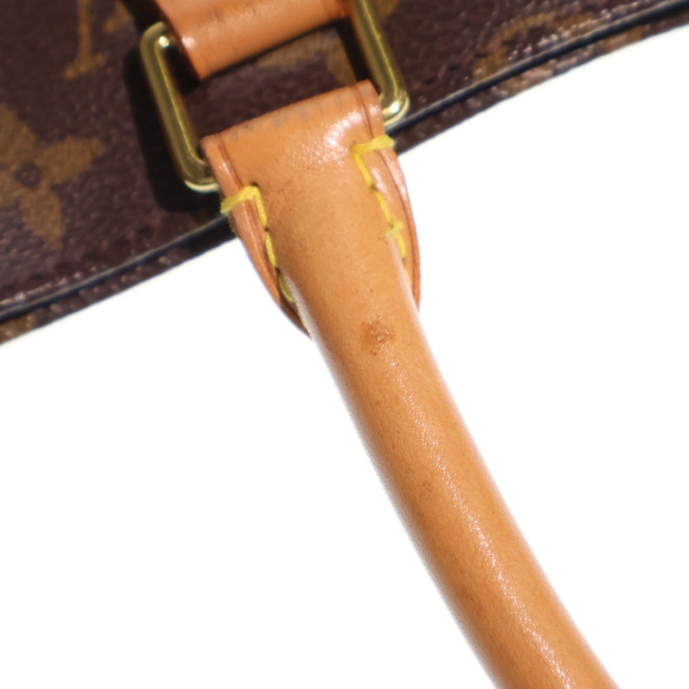 LOUIS VUITTON(ルイヴィトン) モノグラム サックプラ トートバッグ ハンドバッグ ブラウン レザー×PVC M51140 ゴールド金具 レディース