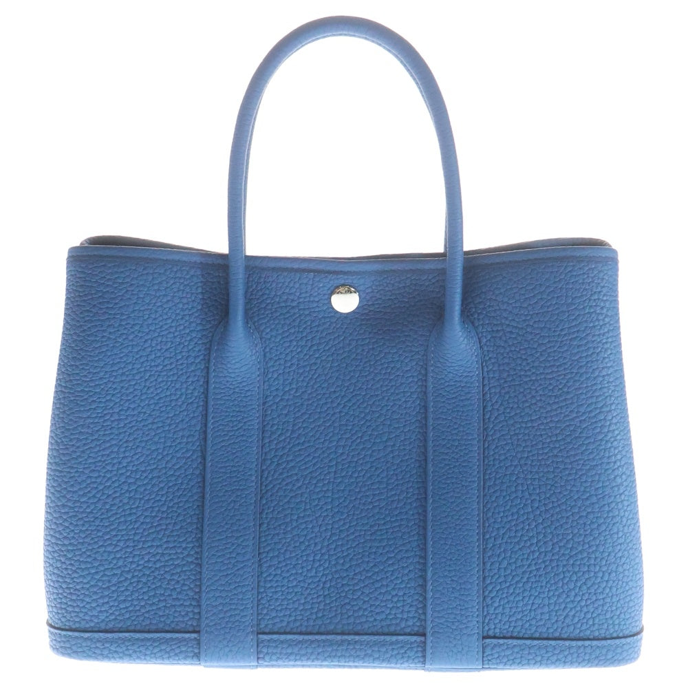 HERMES(エルメス) ガーデンパーティTPM ブルーウートゥルメール ネゴンダ ハンドバッグ シルバー金具 G刻印 レディース