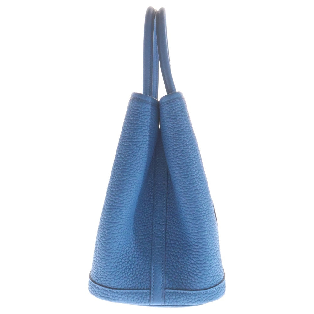 HERMES(エルメス) ガーデンパーティTPM ブルーウートゥルメール ネゴンダ ハンドバッグ シルバー金具 G刻印 レディース