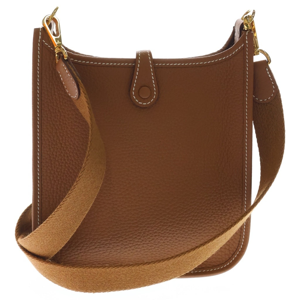 HERMES(エルメス) エブリンTPM ゴールド トリヨンクレマンス ショルダーバッグ ミニバッグ ブラウン レザー K刻印 ゴールド金具 レディース