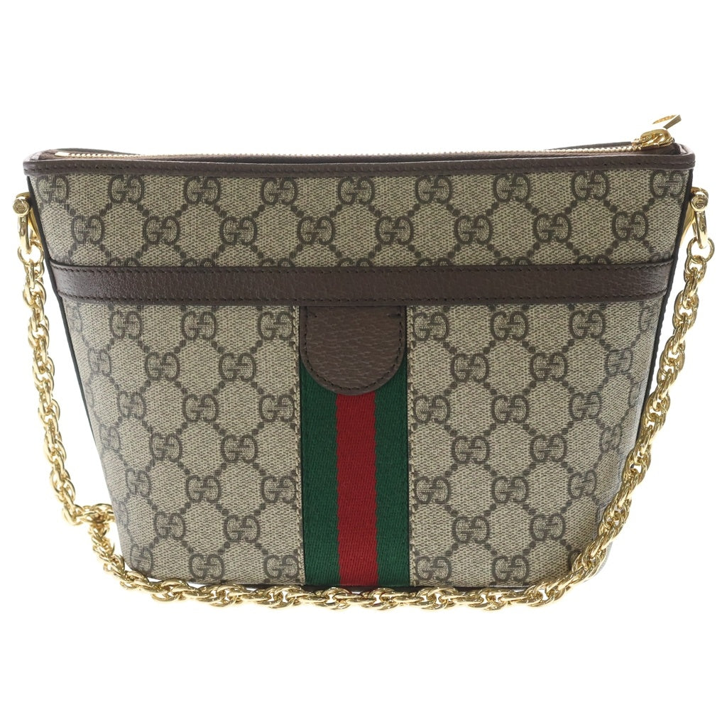 GUCCI(グッチ) オフィディア GGマーモント PVC レザー チェーンショルダーバッグ ゴールド金具 ベージュ 781397 レディース