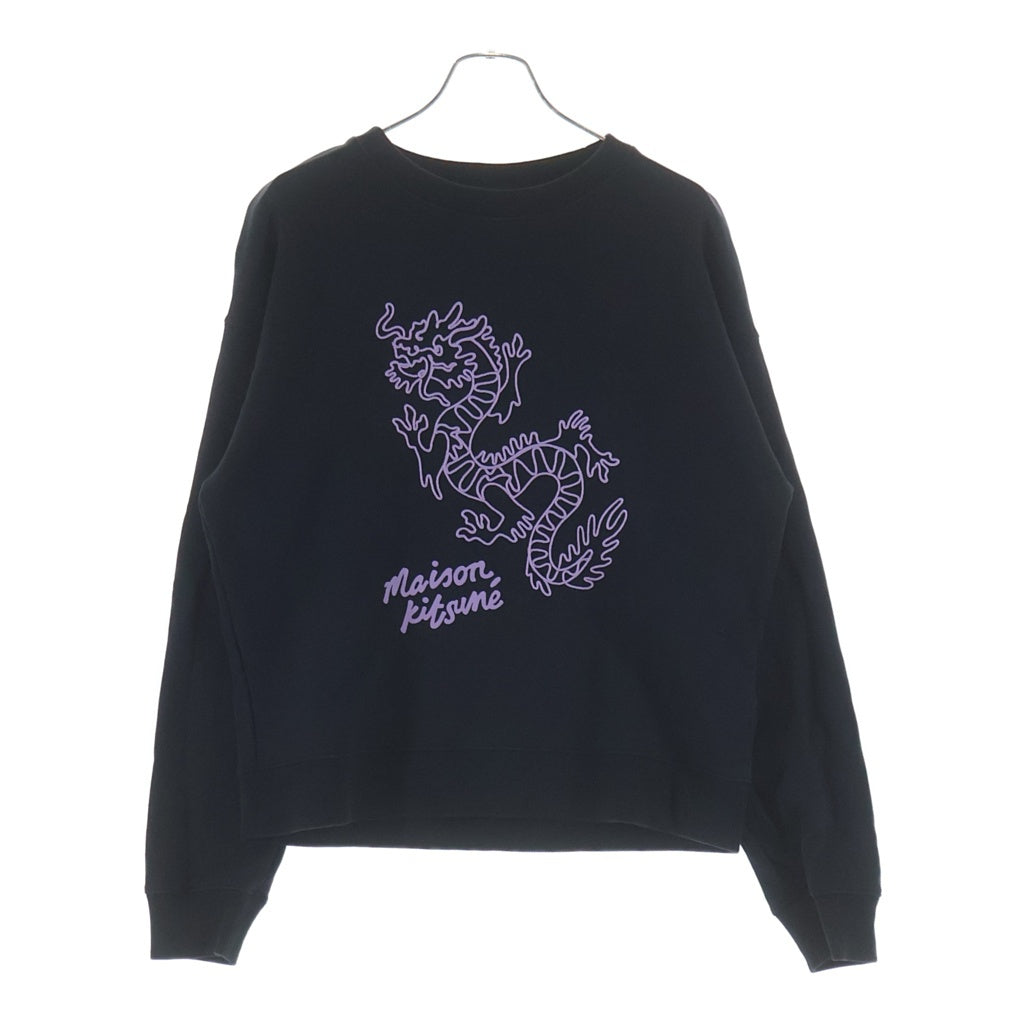 MAISON KITSUNE(メゾンキツネ) CHINESE DRAGON COMFORT SWEATSHIRT スウェット ブラック SPCNYMW00301