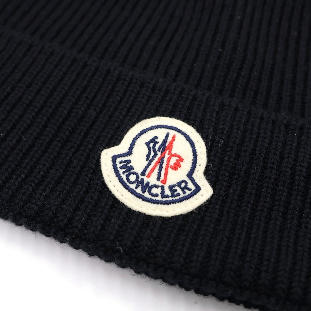 MONCLER(モンクレール) ウール ビーニー ニット帽 ブラック I20913870500 A9342