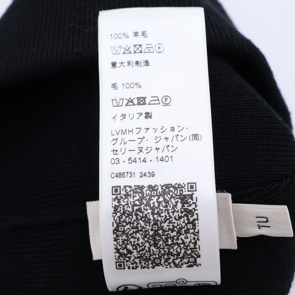 CELINE(セリーヌ) ロゴ ニット キャップ ビーニー ブラック