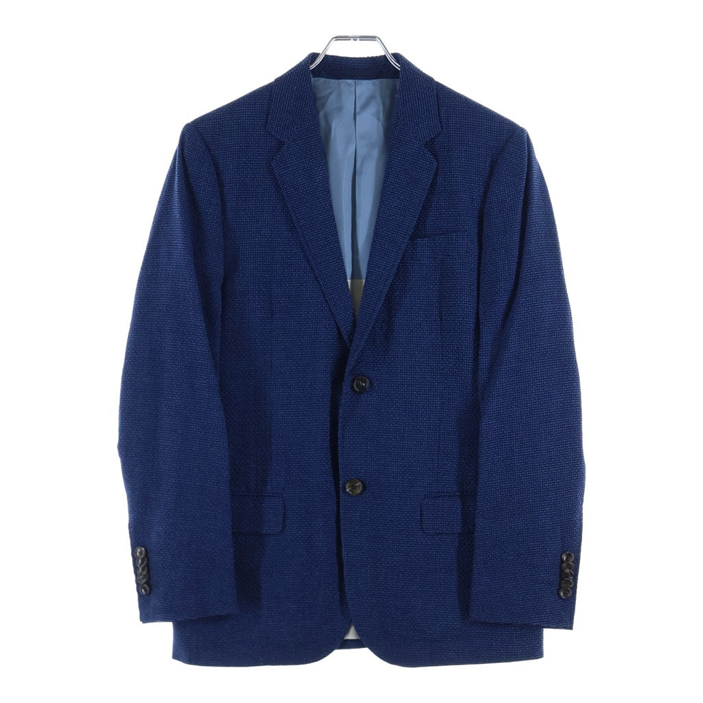 GUCCI(グッチ) セットアップスーツ シアサッカー チェック総柄 2B テーラードジャケット ノータック スラックスパンツ ネイビー 261AFR